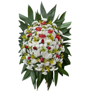 Coroa de Flores - Antúrio, Crisântemo, Rosa e Tango