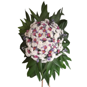 Coroa de Flores - Aster, Crisântemo e Margarida