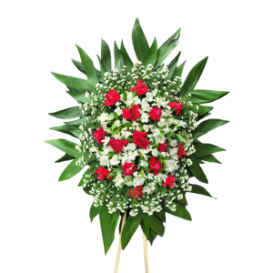 Coroa de Flores - Alstroemeria, Aster e Rosa